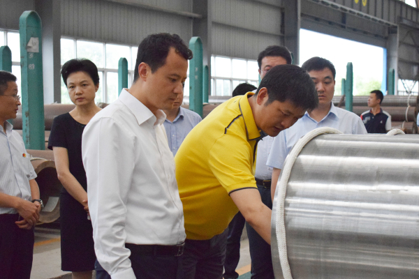 6月22日，團(tuán)省委書記王偉一行來到江都區(qū)，專題調(diào)研我區(qū)企業(yè)家創(chuàng)新創(chuàng)業(yè)情況。區(qū)委副書記、區(qū)政協(xié)主席曾慶玲等陪同調(diào)研。當(dāng)天下午，王偉一行來到龍川鋼管，受到了公司馬自強(qiáng)董事長的熱情接待。   △馬董事長向王偉書記一行介紹公司產(chǎn)品   在馬董事長的陪同下，王偉一行實地參觀了美鋼管業(yè)物流中心、六分廠大口徑高合金無縫鋼管生產(chǎn)線，了解了公司發(fā)展歷程、企業(yè)規(guī)模、產(chǎn)品結(jié)構(gòu)及在創(chuàng)新創(chuàng)業(yè)方面取得的成果，向馬董事長征求了對共青團(tuán)服務(wù)青年創(chuàng)新創(chuàng)業(yè)工作的意見和建議，勉勵企業(yè)家搶抓新一輪產(chǎn)業(yè)變革的機(jī)遇，銳意創(chuàng)新、潛心實干，進(jìn)一步做大做強(qiáng)，并要求各級團(tuán)組織更好地服務(wù)企業(yè)家，助力企業(yè)轉(zhuǎn)型升級。  △王偉書記一行參觀六分廠大口徑高合金無縫鋼管生產(chǎn)線